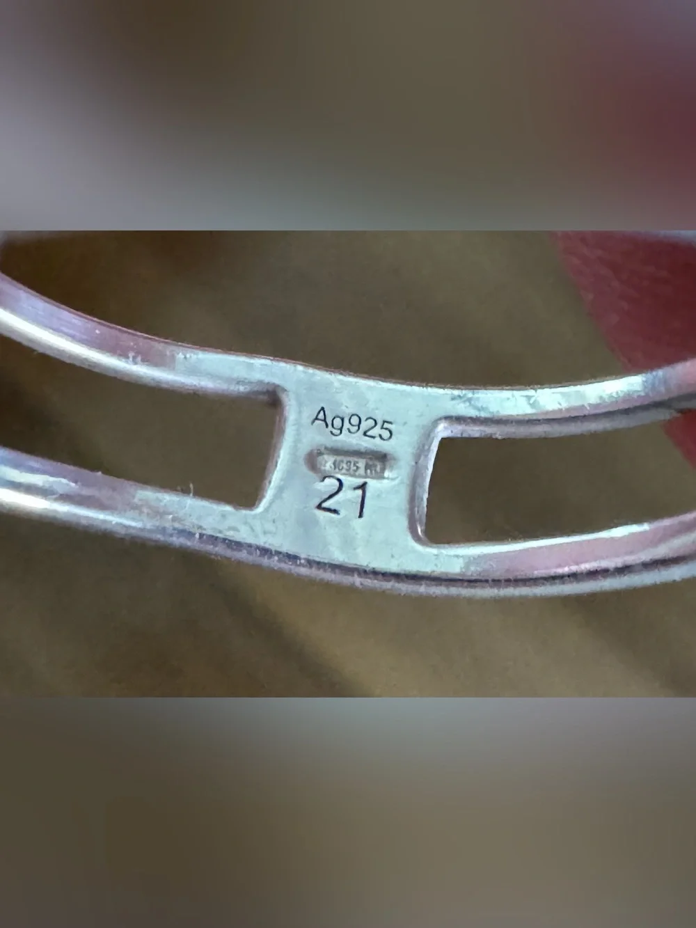 GUCCI Interlocking G Open Band Ring AG925 Sterling Silver Size 21 / US 8.5 - Picture 6 of 7